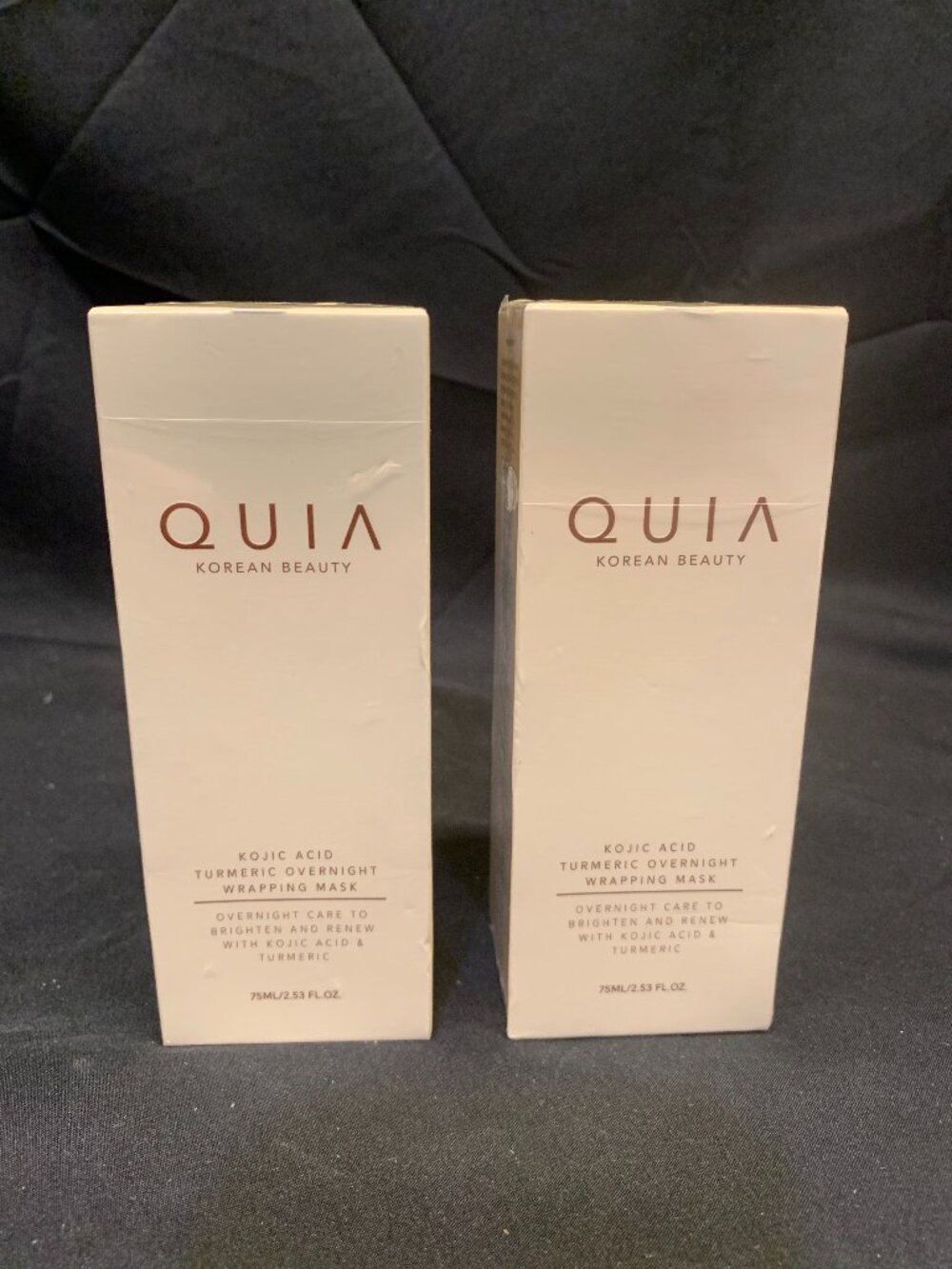 Lot of 2 QUIA Korean Beauty Turmeric Overnight Mask with Kojic Acid 75ml NEW
